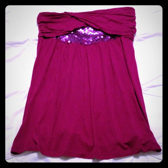 Express Tops - 💢Sold!💢Express strapless pink top