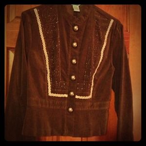 Kenzie Girl Cropped Jacket w/ Fem Military Design