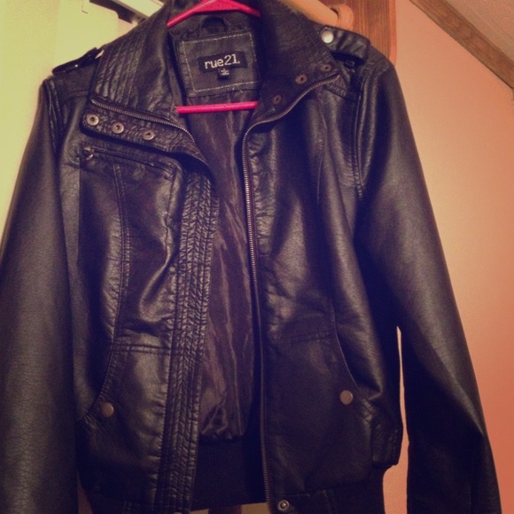Black Faux Leather Jacket