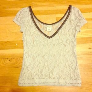 SOLD Abercrombie and Fitch v-neck lace shirt