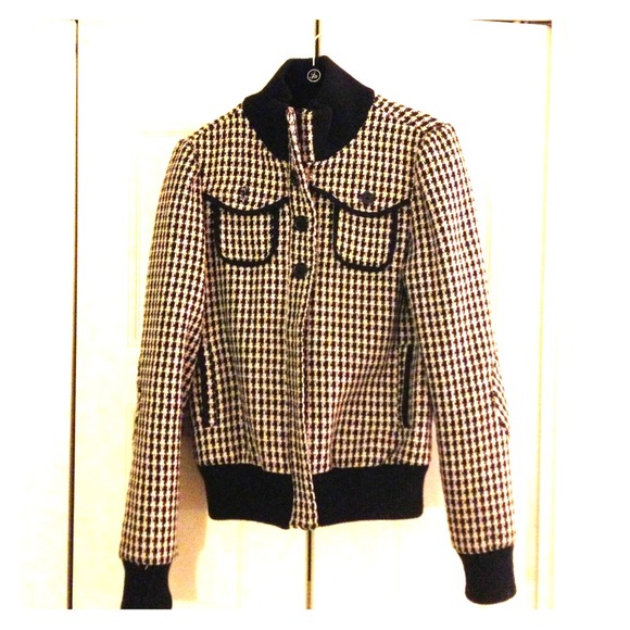 🔴SOLD🔴Houndstooth Bomber Jacket