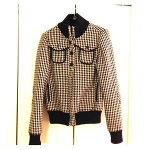 🔴SOLD🔴Houndstooth Bomber Jacket