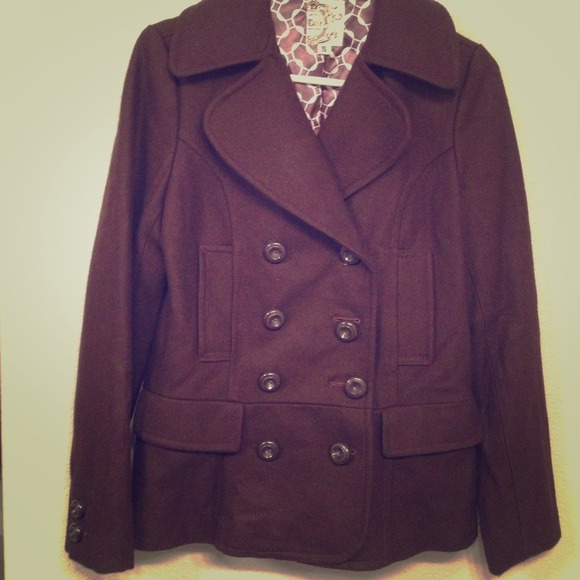 Brown Tulle peacoat sz S
