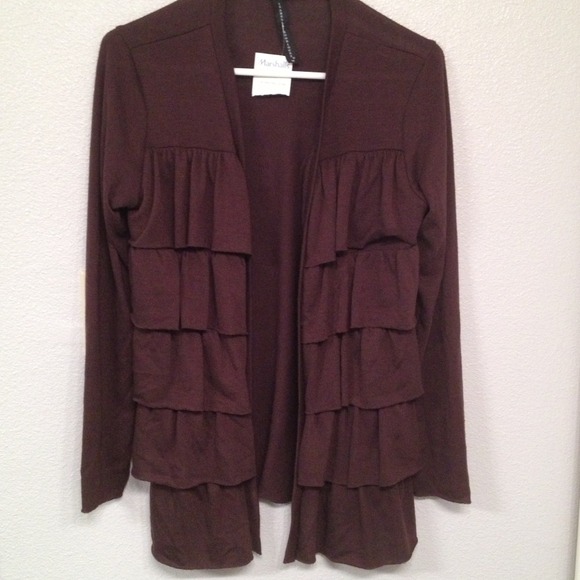 NWT. Brown tiered cardigan sz M