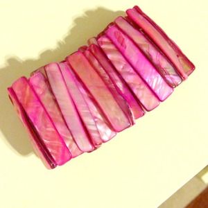 Unique pink rock bracelet
