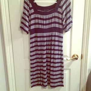 Striped blue knit dress by Gap. Sz S