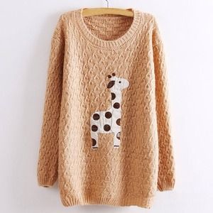 🚫SOLD🚫👍Cute Giraffe Sweater