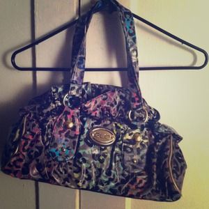 Grey Colorful cheetah print Purse by GLO