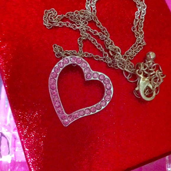 pick studded heart necklace