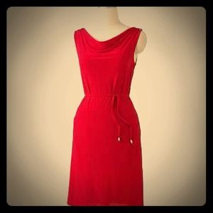 Dana Buchman shift drape neck dress