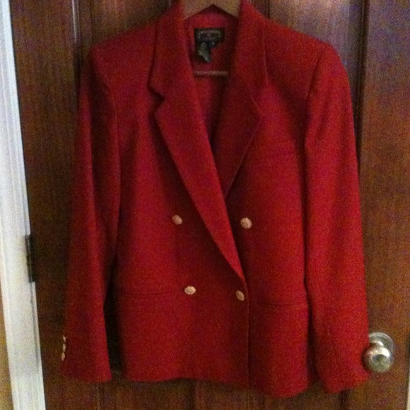 Reduced!  NWOT vintage red wool blazer