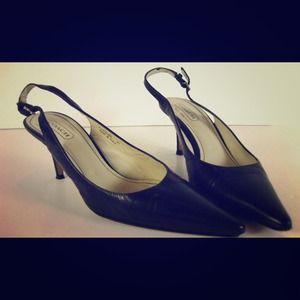 Coach Slingback Signature Pumps Black 7.5