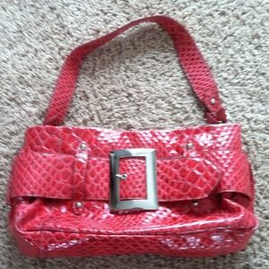 Cute red crocodile buckle purse!