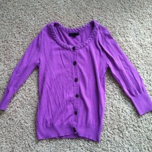 Banana Republic purple braid detail cardi