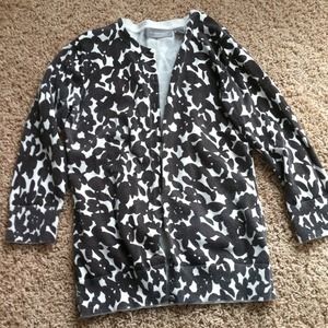Liz Claiborne brown floral cardigan