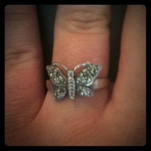 Sterling silver butterfly ring!