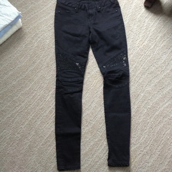 Bedazzled express black skinny