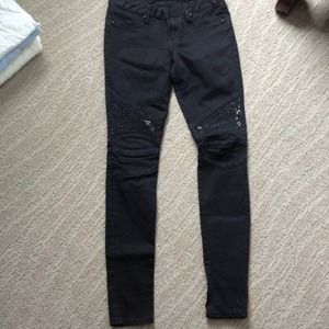 Bedazzled express black skinny