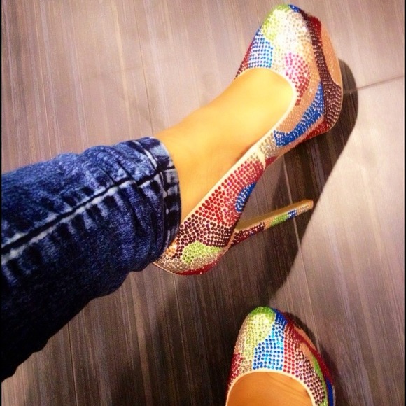 Steve Madden Rhinestone Heels - Picture 2 of 2