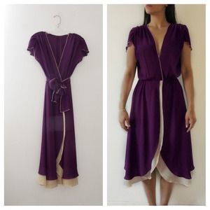 Beautiful purple wrap around dress
