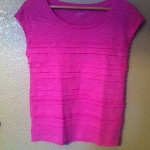 Ann Taylor Loft pink lined top
