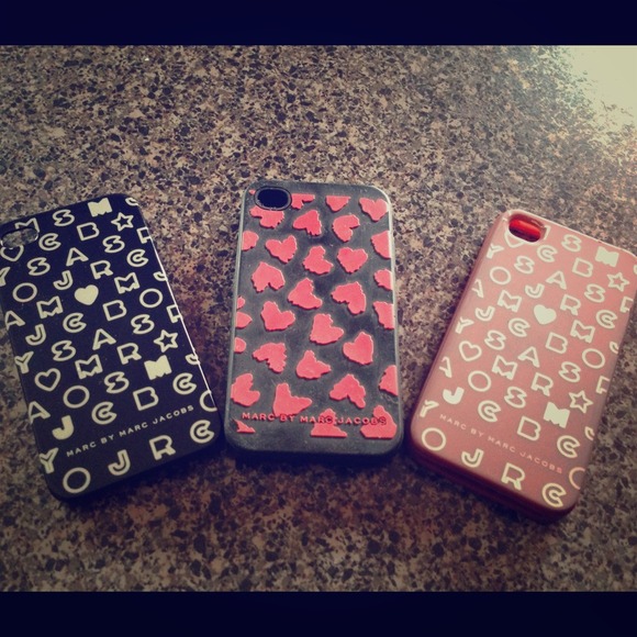 Bundle of 3 Marc Jacob iPhone4 cases