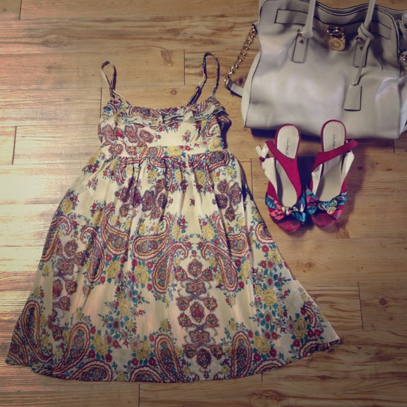 SOLD!!! Spaghetti  strap ruffle dress!