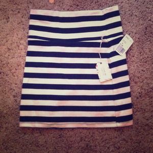 Navy & White Bodycon skirt