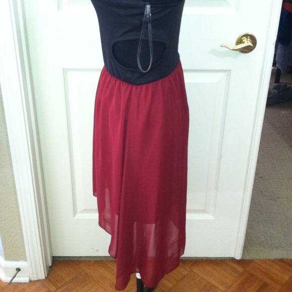 Maroon/black dress - Picture 3 of 4