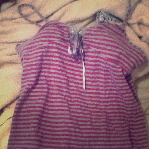 Rue 21 Pink ad Grey Tank Top w/ built in bra