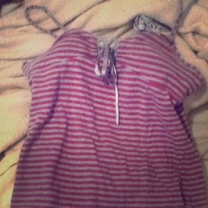 Rue 21 Pink ad Grey Tank Top w/ built in bra