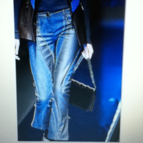 Versace Runway Cropped Patch Jeans - Picture 2 of 4