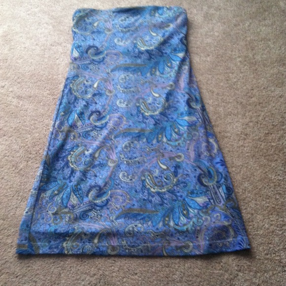 Express paisley tube dress