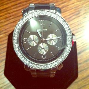 Silver and Dark Grey (Almost Black) Watch