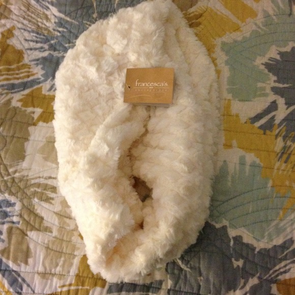 Francesca's creme colored infinity scarf