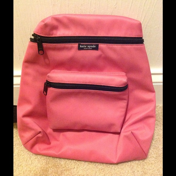 SOLD----Hot Pink Kate Spade microfiber backpack - Picture 2 of 4