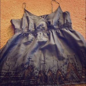 🚫Sold🚫Blue beaded strap top