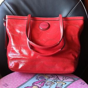 💥SOLD💥bundled Authentic coach tote leather bag