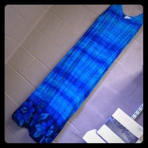 Long summer dress! Aqua and blue!