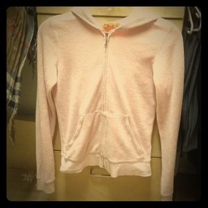 Jucicy Couture light pink vellore zip up