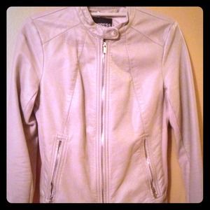 ⏰RESERVED for TAY⏰Beige Express leather jacket