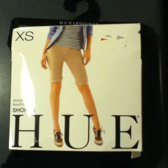 Hue tight shorts boyfriend chino chic
