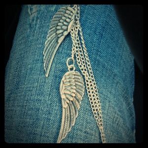 Angel wing necklace.