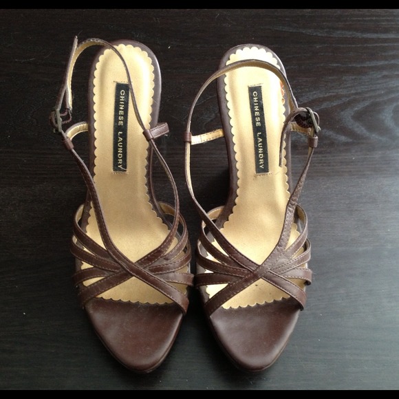 Chinese Laundry Brown Wedge Sandals