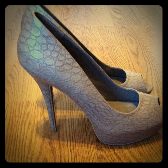 J. Lo peep toe platform high heels