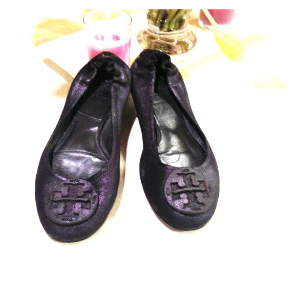 Tory Burch Suede ballet reva flats almost new!!