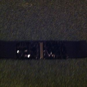 Black sequin belt