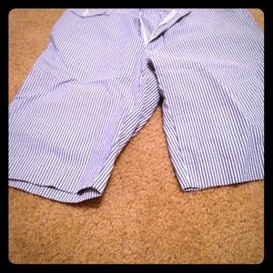 Seersucker Bermuda shorts