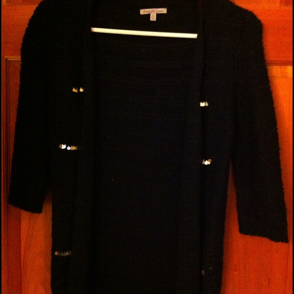 Charlotte Russe Black S/S Cardigan - Size XS