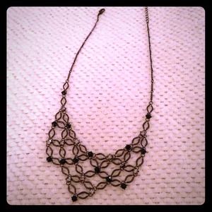 Beautiful black net necklace.
